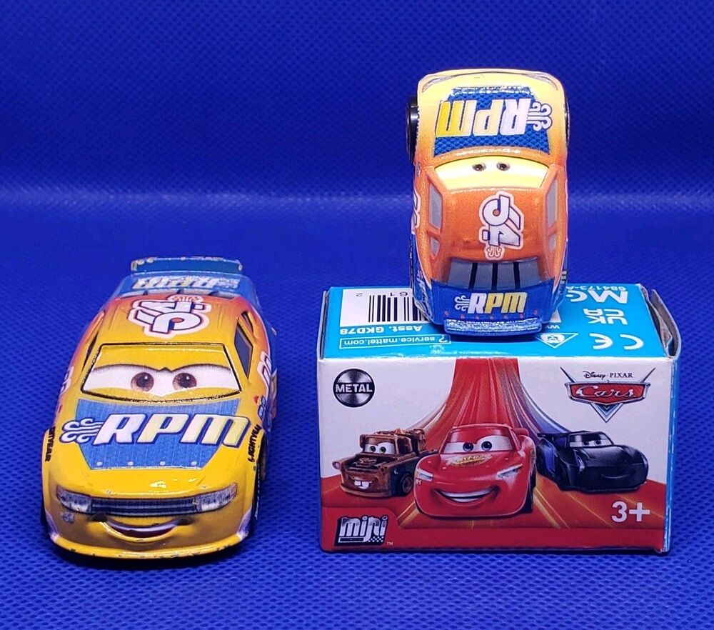 Disney/ Pixar/Mattel Diecast Cars Bruce Miller #64 RPM And Mini Mint (VERY RARE)